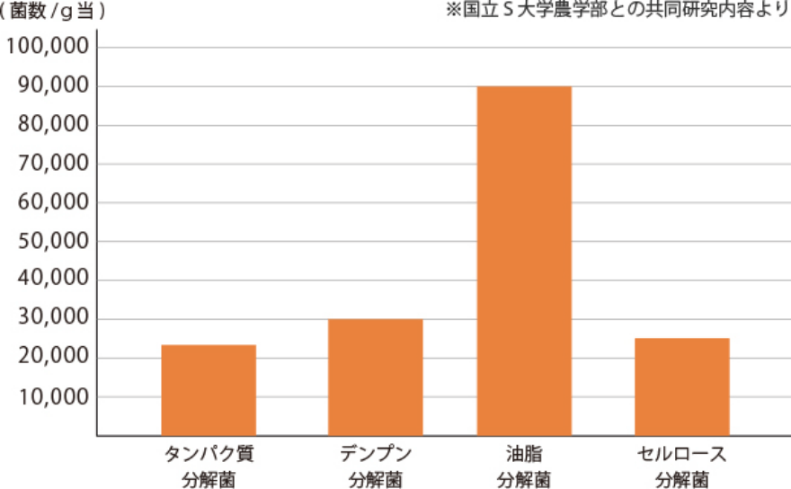 Ferment280中の有機物分解菌の菌数